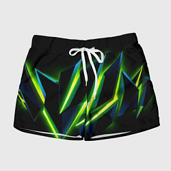Шорты женские Geometric neon, цвет: 3D-принт