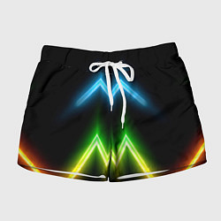 Женские шорты Neon multicolored lines