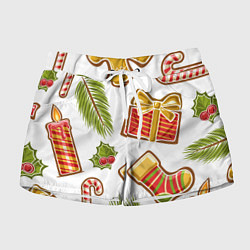 Шорты женские Рождественский вайб, цвет: 3D-принт
