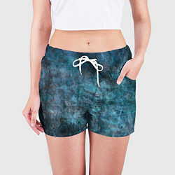 Шорты женские Абстракция - dark blue, цвет: 3D-принт — фото 2