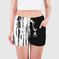 Шорты женские Tottenham Hotspur белые краски, цвет: 3D-принт — фото 2