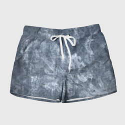 Шорты женские Абстракция - gray-blue, цвет: 3D-принт