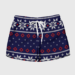 Женские шорты Вязаный новогодний узор