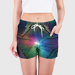 Шорты женские Линейная графика, цвет: 3D-принт — фото 2