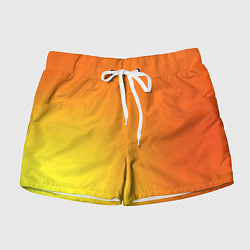 Шорты женские Color orange red, цвет: 3D-принт