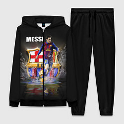 Женский 3D-костюм Messi FCB, цвет: 3D-черный