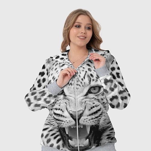 Женский костюм Белый леопард / 3D-Меланж – фото 3
