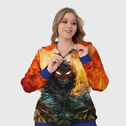 Женский 3D-костюм Disturbed: Monster Flame, цвет: 3D-синий — фото 2