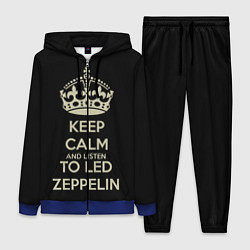 Женский 3D-костюм Keep Calm & Led Zeppelin, цвет: 3D-синий