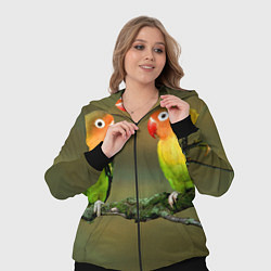 Женский 3D-костюм Два попугая, цвет: 3D-черный — фото 2