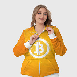 Женский 3D-костюм Bitcoin Orange, цвет: 3D-белый — фото 2