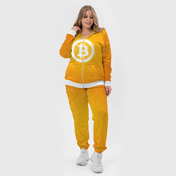 Женский 3D-костюм Bitcoin Orange, цвет: 3D-белый — фото 2