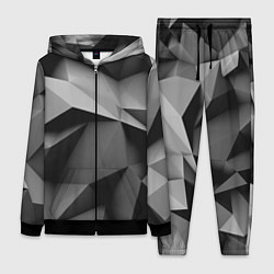 Женский 3D-костюм Gray abstraction, цвет: 3D-черный