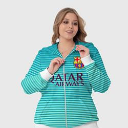 Женский 3D-костюм Barcelona FC: Aqua, цвет: 3D-белый — фото 2