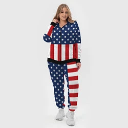 Женский 3D-костюм Флаг США, цвет: 3D-черный — фото 2