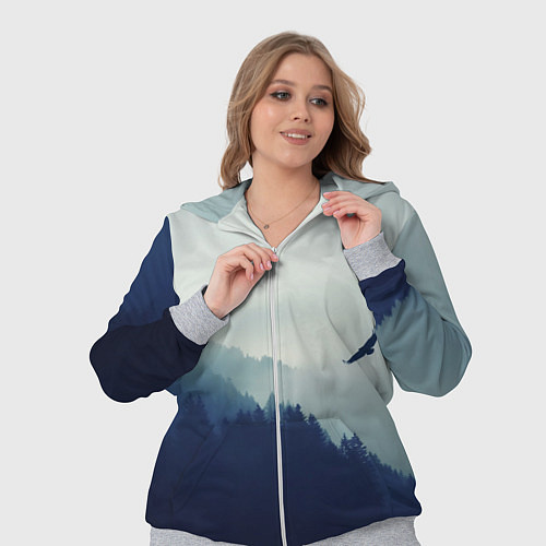 Женский костюм Орел над Лесом / 3D-Меланж – фото 3