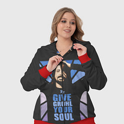 Женский 3D-костюм Give Grohl Your Soul, цвет: 3D-красный — фото 2