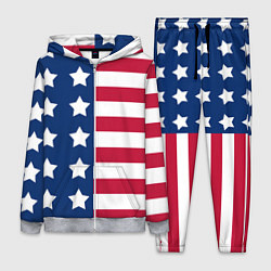 Женский 3D-костюм USA Flag, цвет: 3D-меланж