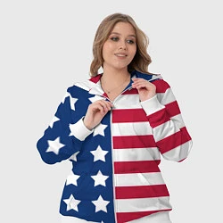 Женский 3D-костюм USA Flag, цвет: 3D-белый — фото 2