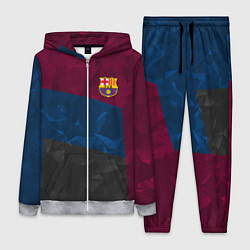 Женский 3D-костюм FC Barcelona: Dark polygons, цвет: 3D-меланж