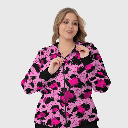 Женский костюм Розовый леопард / 3D-Черный – фото 3