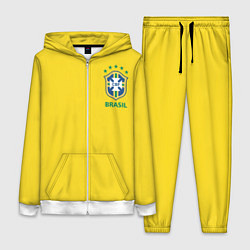 Женский 3D-костюм Сборная Бразилии, цвет: 3D-белый