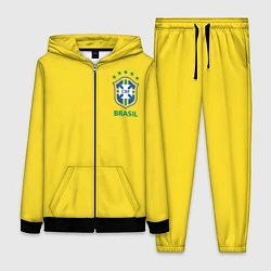 Женский 3D-костюм Сборная Бразилии, цвет: 3D-черный