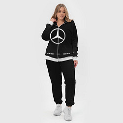 Женский 3D-костюм Mercedes: Black Abstract, цвет: 3D-белый — фото 2