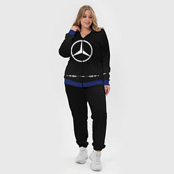 Женский 3D-костюм Mercedes: Black Abstract, цвет: 3D-синий — фото 2