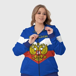 Женский 3D-костюм Россия: Триколор, цвет: 3D-синий — фото 2