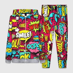 Женский 3D-костюм Слова из комиксов, цвет: 3D-меланж