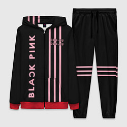 Женский 3D-костюм Black Pink, цвет: 3D-красный