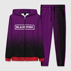 Женский 3D-костюм Black Pink: Violet Gradient, цвет: 3D-красный