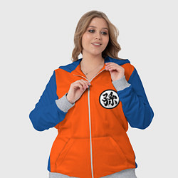 Женский 3D-костюм DBZ: Goku Kanji Emblem, цвет: 3D-меланж — фото 2