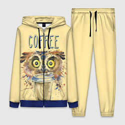 Женский 3D-костюм Owls like coffee, цвет: 3D-синий