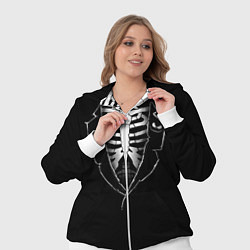 Женский 3D-костюм Хэллоуинский скелет, цвет: 3D-белый — фото 2