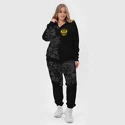 Женский 3D-костюм Герб России и орнамент, цвет: 3D-черный — фото 2