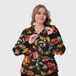 Женский 3D-костюм Полевые цветы, цвет: 3D-черный — фото 2