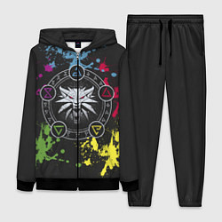 Женский 3D-костюм Ведьмак: Сила стихий, цвет: 3D-черный