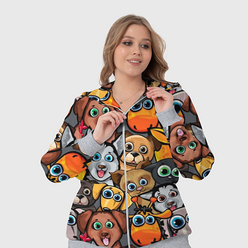 Женский костюм Веселые собаки / 3D-Меланж – фото 3