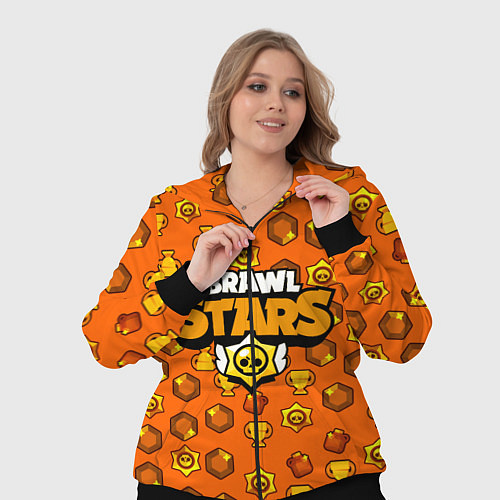 Женский костюм Brawl Stars: Orange Team / 3D-Черный – фото 3