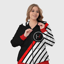 Женский 3D-костюм 21 Pilots: Black Logo, цвет: 3D-красный — фото 2