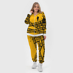 Женский 3D-костюм BILLIE EILISH: Yellow Tape, цвет: 3D-белый — фото 2