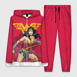 Женский 3D-костюм Wonder Woman, цвет: 3D-белый