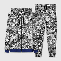 Женский 3D-костюм Ахегао с щупальцами, цвет: 3D-синий