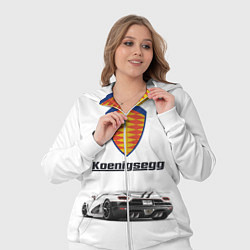Женский 3D-костюм Koenigsegg, цвет: 3D-белый — фото 2
