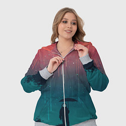 Женский 3D-костюм Космический Дождь, цвет: 3D-меланж — фото 2