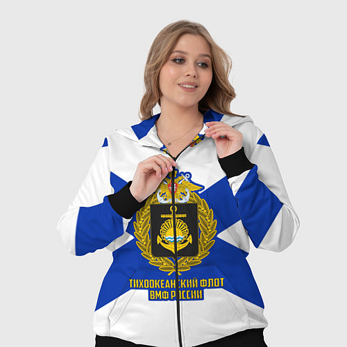 Женский костюм Тихоокеанский флот ВМФ России / 3D-Черный – фото 3