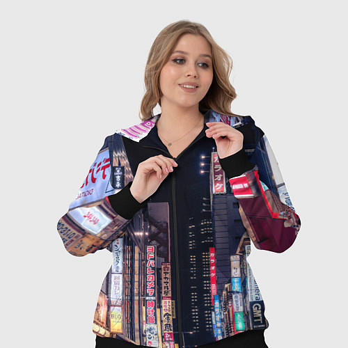 Женский костюм Ночной Токио / 3D-Черный – фото 3