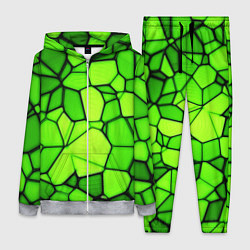 Женский 3D-костюм Зеленая мозаика, цвет: 3D-меланж